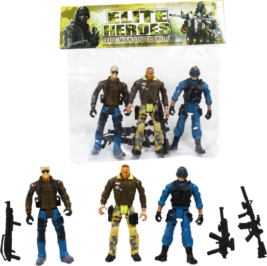 Actiefiguren soldaten – set van 3 stuks