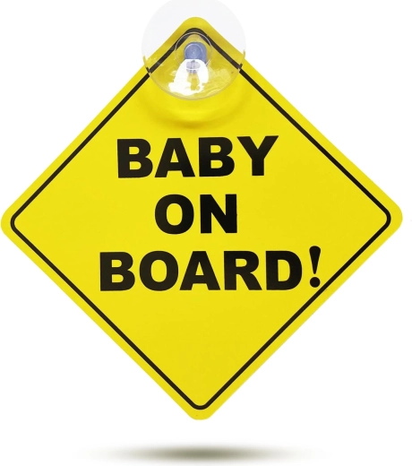 Baby on Board-bordje met zuignap