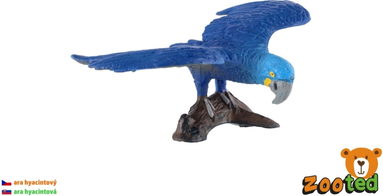 Hyacintara-papegaai – figuur 9 cm - 1 stuk