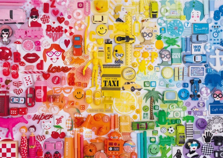 Puzzel kleurrijke collage 500 stukjes EDUCA