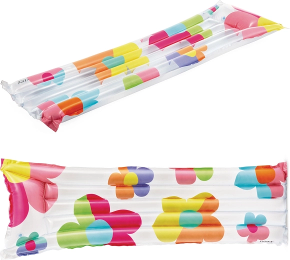 Opblaasbaar waterluchtbed met bloemen INTEX 183 × 69 cm