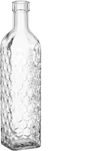 Geribbelde fles 500 ml met metalen schroefdop 28 mm