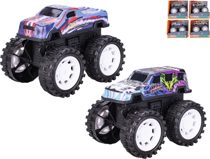 Metalen terreinwagen met vliegwiel 10 cm