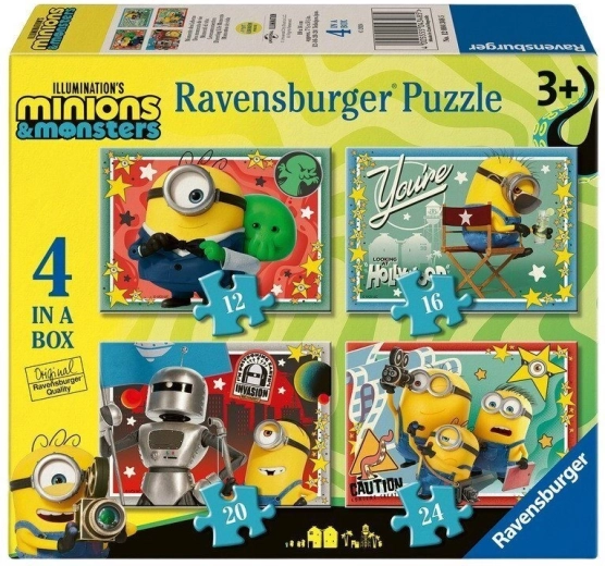 Ravensburger puzzel Mimoni en monsters 4-in-1 (12, 16, 20, 24 stukjes)