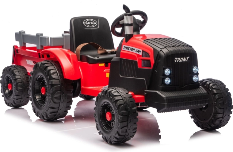 elektrische kindertractor met aanhanger 24V – rood