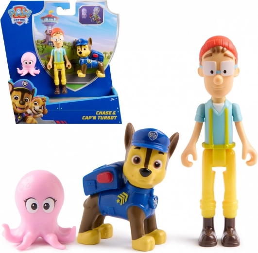 PAW Patrol vertegenwoordigers Figuren Chase en Kapitein Turbot