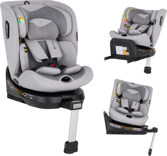 Petite&Mars draaibare autostoel Twistguard Pro i-Size gentle grey air 40–150 cm (0–36 kg)