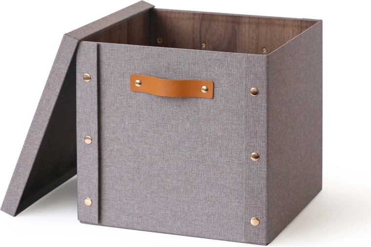 Opbergdoos met deksel 30 × 30 × 28 cm van papier en karton