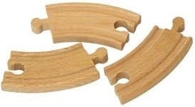 Babu treintjes – houten bocht 10 cm, 4 stuks