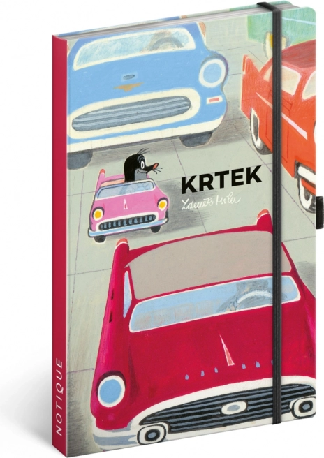 Notitieboekje Mol en autootje, gelinieerd 13 × 21 cm