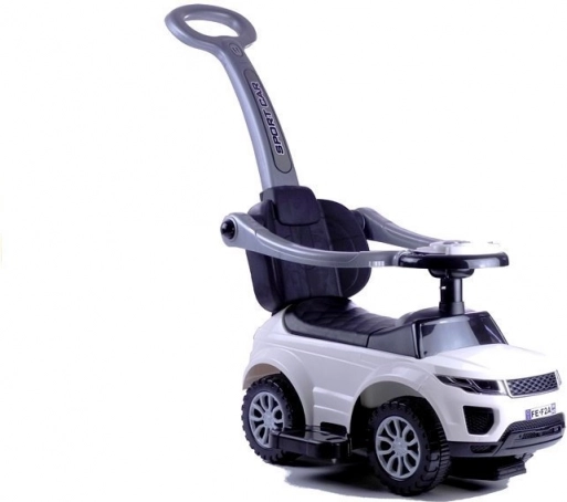Kinderloopfiets met duwstang Sport Car wit