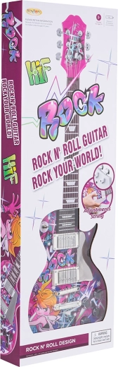 roze elektrische kindergitaar met geluiden en melodieën