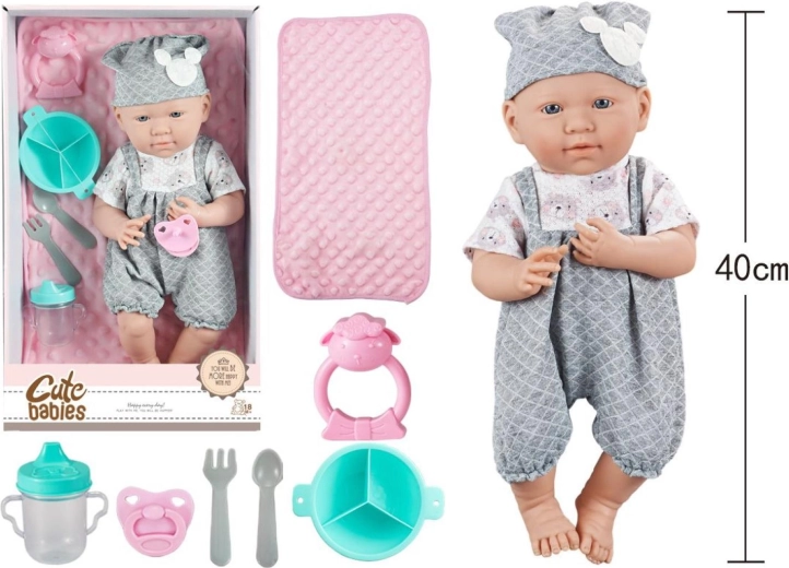 Baby met accessoires 40 cm