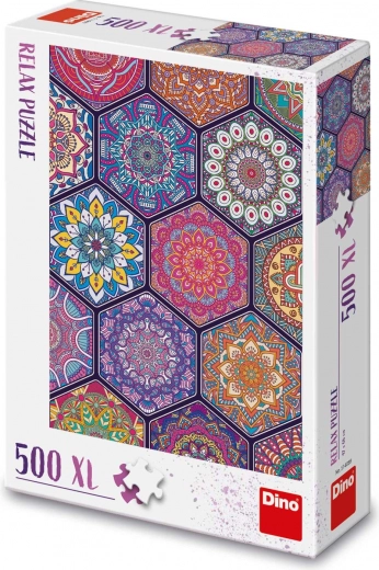 Ontspannende puzzel met mandala’s 500 XL stukjes