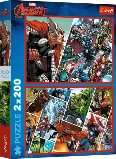 Puzzelset 2×200 stukjes Avengers – Beschermers van de Wereld MARVEL