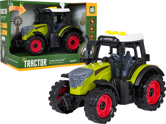 Interactieve kindertractor met licht en geluid, lichtgroen - 1 stuk