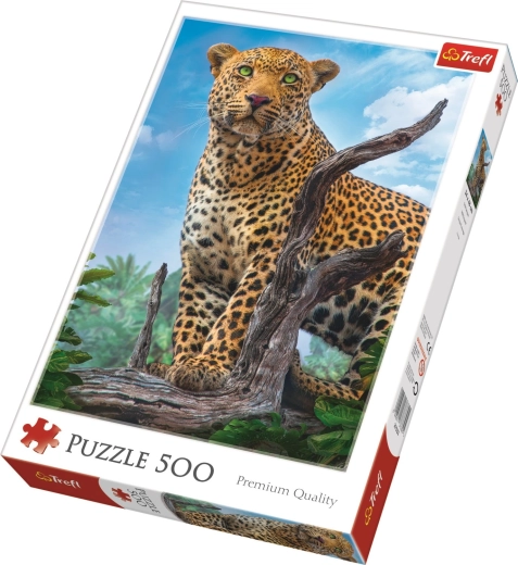 Puzzel 500 stukjes - Wilde leopard