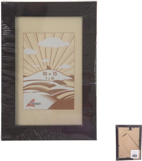 Donkerbruine houten fotolijst 10 × 15 cm