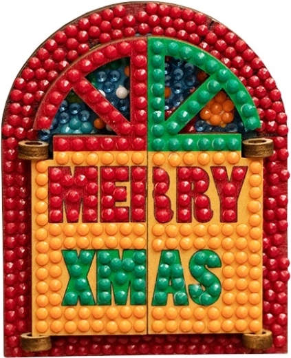 2Kids Toys diamant schilderen magneet raam merry christmas - 1 stuk