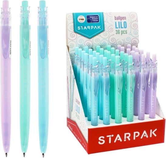 Uitschuifbare balpen in pastelkleuren 0,7 mm - 1 stuk