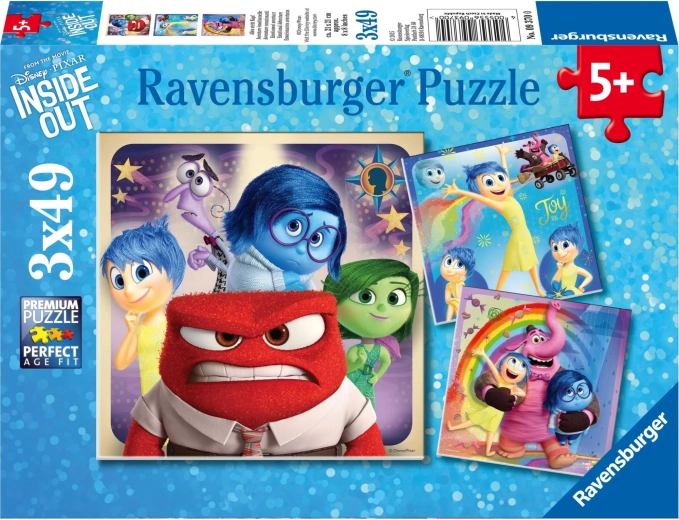 Ravensburger puzzel Binnenstebuiten 2: Emoties 3×49 stukjes