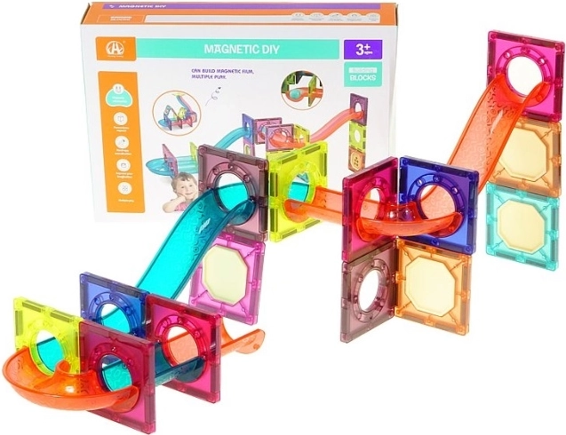 Magnetic DIY magnetische bouwset – knikkerbaan 37 onderdelen