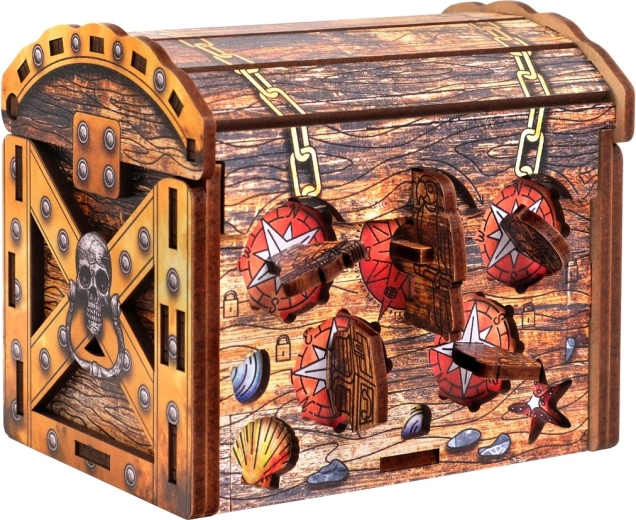 Houten puzzel Piratenkist EscapeWelt
