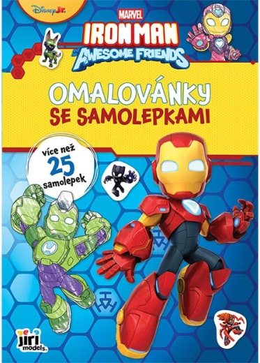 Kleurboek A4 met stickers Ironman