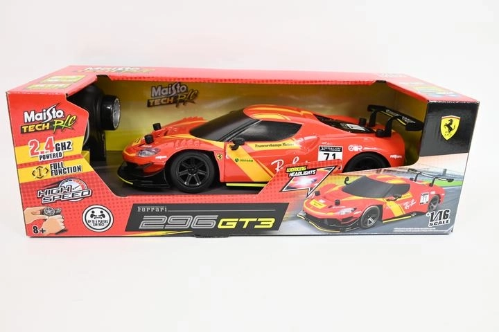 Maisto RC Ferrari 296 GT3 op afstand bestuurbaar 1:16