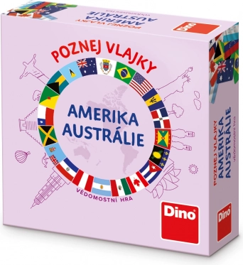Dino Reisgame Ken de vlaggen - Amerika en Australië