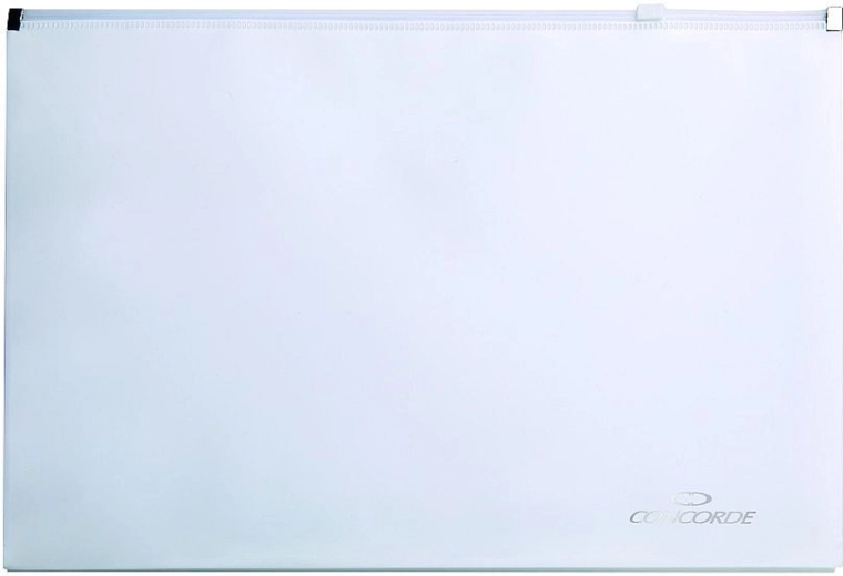 Documentenmap met rits A4 CONCORDE, wit