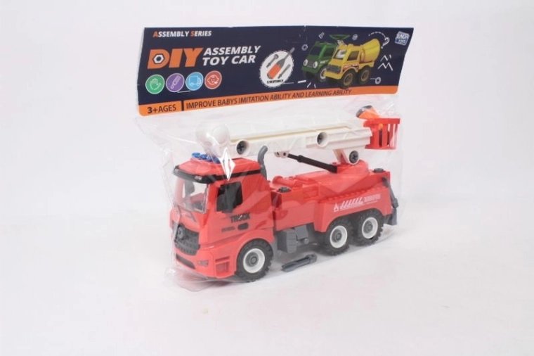 Brandweerwagen met hefarm 28 cm – schroefbouwset