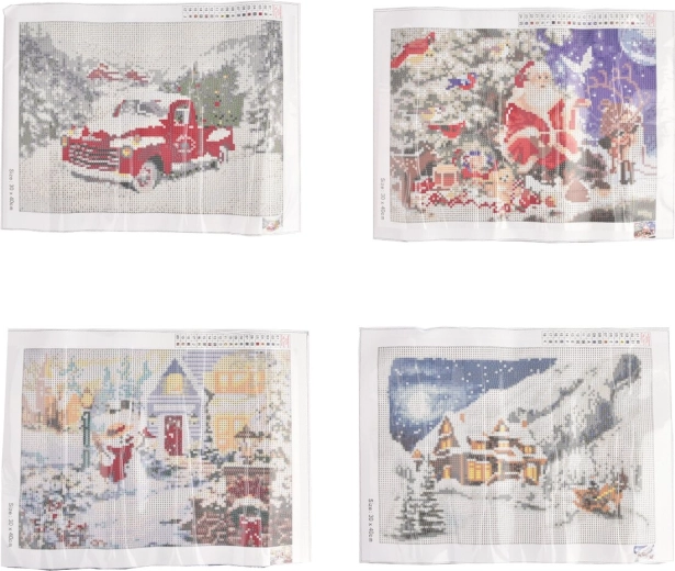 Creatieve diamond painting set met kerstmotieven