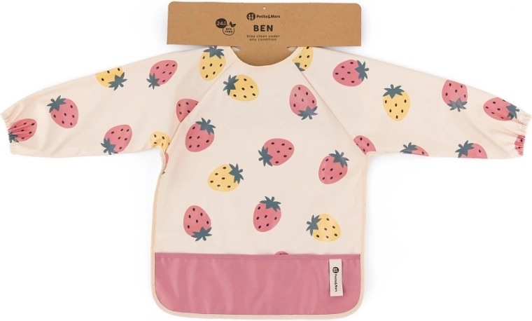 Petite&Mars slab met lange mouwen ben beige strawberries