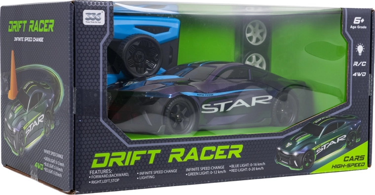 Op afstand bestuurbare STAR-auto blauw