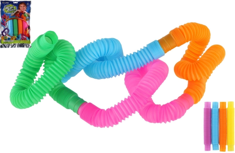 Sensorische pop-buizen – set van 4 stuks, uittrekbare en koppelbare bouwset