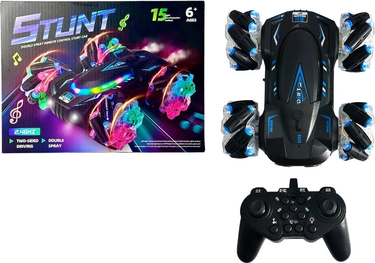 Stuntauto RC met licht, geluid en oplader