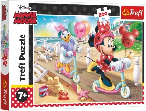 Puzzel 200 stukjes Minnie op het strand Disney Minnie