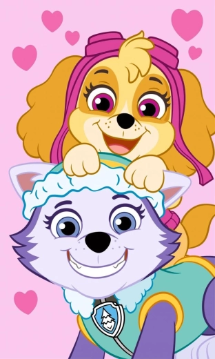 Handdoek Paw Patrol 30 × 50 cm roze