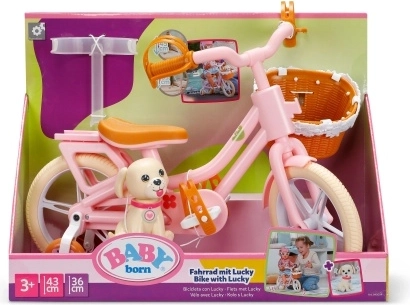 BABY born fiets met hondje Lucky voor poppen