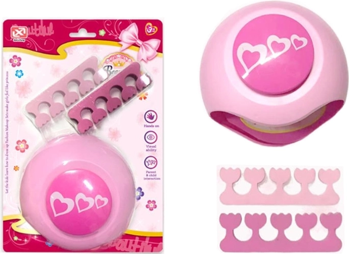 Kleurrijke nagelverzorgingsset met lamp voor kinderen