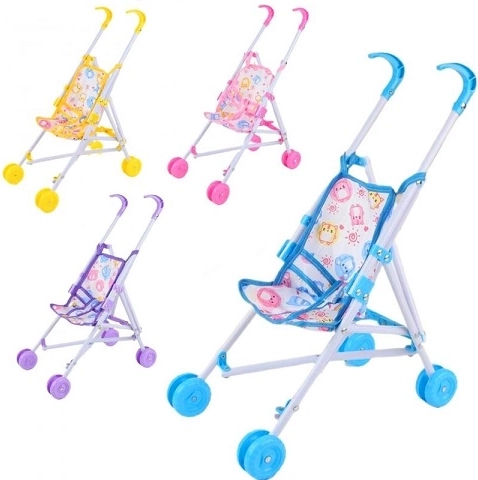 Metalen poppenwagen type buggy 52 cm