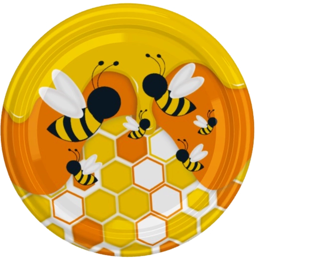 Deksels fi82 met bijenmotief – 6z, doos 660 stuks