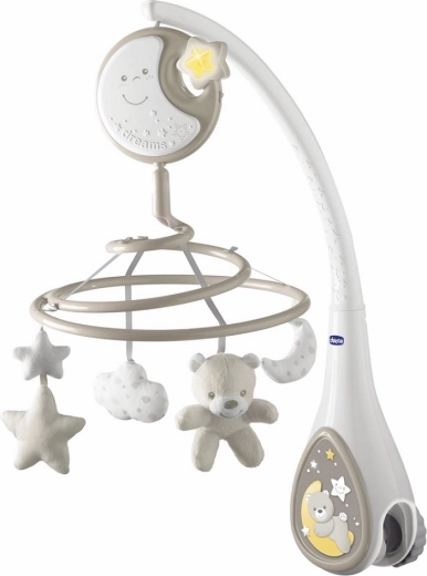 Chicco muziekcarrousel voor boven het bedje en hangspeeltje 3-in-1 Next2Dreams neutraal