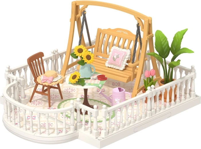 Robotsime 3D uitbreiding voor mini huisjes – terras met schommel