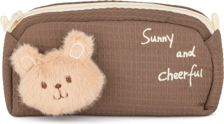 Etui kinder pluche bruine beer