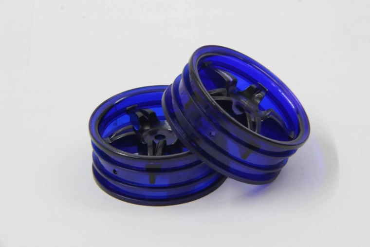 Tamiya vijfspaaks wielvelg neonblauw 22 mm