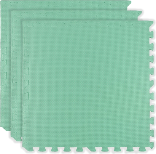 Schuim vloer puzzelmat Humbi 180 × 60 cm, 3 delen, mintkleurig