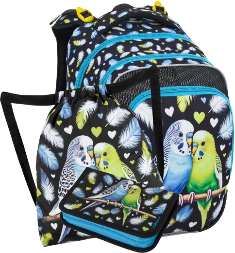 Bagmaster Beta kleine schoolset voor eersteklassers – papegaai
