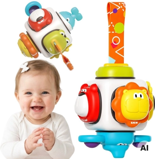 Woopie Baby sensorische kubus 6-in-1 met diertjes